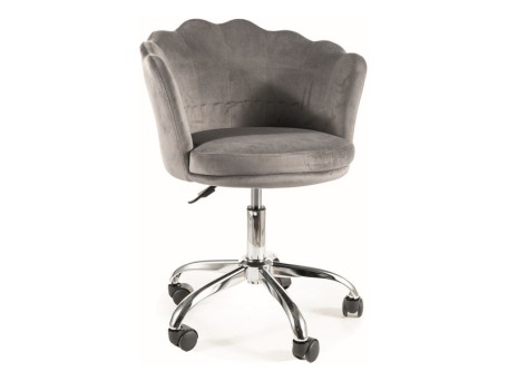 FOTEL OBROTOWY ROSE VELVET SZARY BLUVEL 14